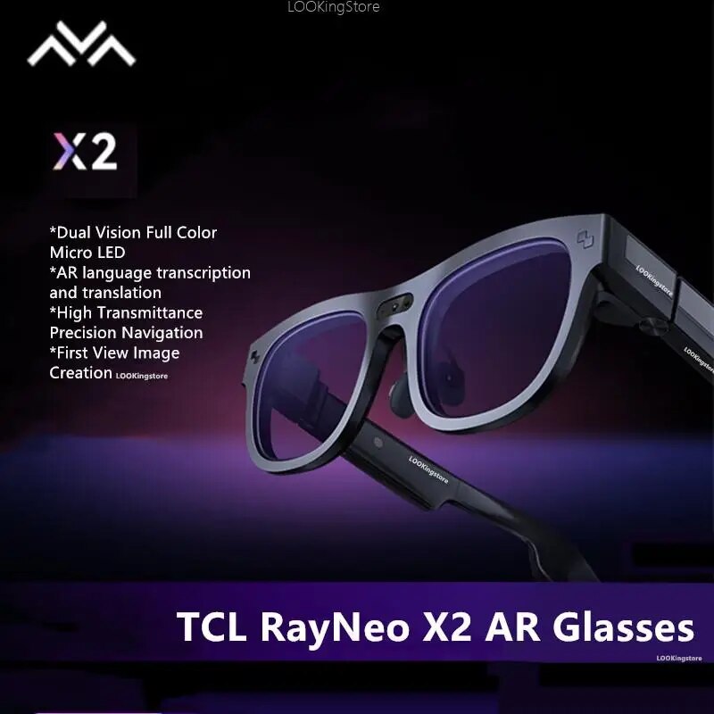 TCL RayNeo X2 AR Ȱ, Ǯ ÷ ũ LED ÷, ȭ ޽ Ǫ  Կ   XR Ȱ